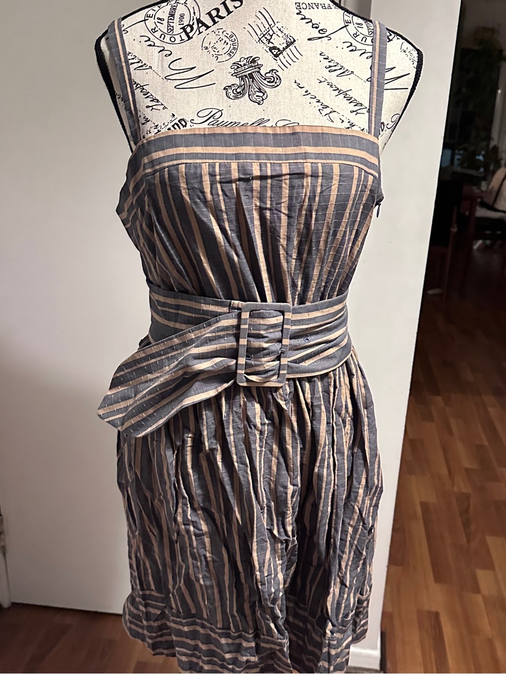 Designer Karen Walker Blue and Pink Belted 👗
